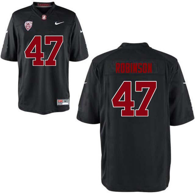 Men Stanford Cardinal #47 Alex Robinson College Football Jerseys Sale-Black